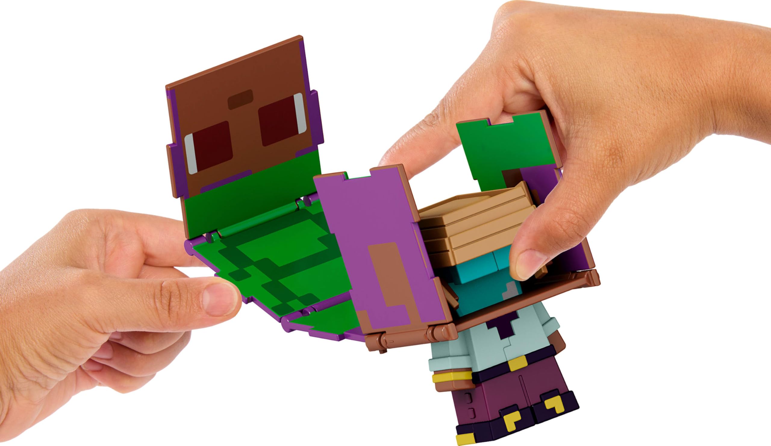 マインクラフト Flippin フィギュア エフェ イルカ マイクラ Minecraft Flippin Figs EFE Sailboat Dolphin Treasure Chest 3.75